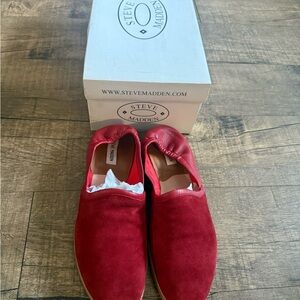Steve Madden Men's Red Suede Loafers